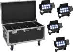 Wash &scaron;viesų rinkinys EUROLITE Multiflood 20001000 &mdash; 4 &scaron;viestuvai, po 8x10W RGBW LED
