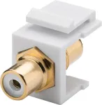 Goobay 79676 plok&scaron;čias RCA adapteris, balta spalva, RCA ki&scaron;tukas &ndash; RCA lizdas, moteri&scaron;kas