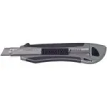 MAUL Cutter Profi 77418-84, 18 mm nulaužiamų geležčių peilis su automatine geležtės kaita, mink&scaron;ta rankena, metalinis geležtės kreipiklis, su 2 atsarginėmis geležtėmis