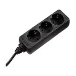 Hama 0003039 apsauginis nuo vir&scaron;įtampių lizdas Juodas 3 AC lizdai 230 V 1.4 m