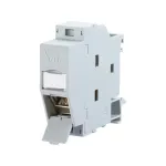 METZ CONNECT REGplus IP20 E-DAT modulis, CAT 6A lizdas DIN bėgeliui TH35, pilka
