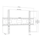 Sieninis laikiklis MACLEAN MC-419 VESA 600x400, iki 45 kg