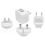 StarTech.com Dviejų prievadų USB sieninis kroviklis &ndash; tarptautinėms kelionėms &ndash; 17W/3.4A &ndash; baltas
