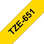 Lipnių etikečių juostelė Brother TZE651 24 mm geltona