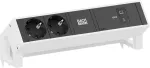 Maitinimo juosta Bachmann DESK2 su 2x CEE 7/3 lizdais ir 1x USB-C PD 100W, kabelis 0,2 m, RAL9010