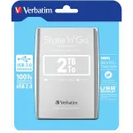 Verbatim Store 'n' Go USB 3.0 ne&scaron;iojamas kietasis diskas 2TB sidabrinis
