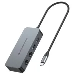 CONCEPTRONIC USB-C į 2x Gigabit Ethernet + 2x USB-A 3.2 Gen 1 adapteris, 0,3 m, pilkas