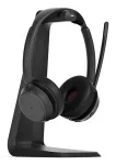 EPOS IMPACT 1000 MS UC ANC WL USB-C+A Stand On-Ear Bluetooth ausinės su įkrovimo stotele CH 40 ir USB-C BT adapteriu BTD 900c