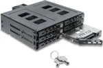 Delock 5,25 inch keitimo rėmelis 6 x 2,5 inch SATA arba SAS HDD / SSD su spyna