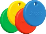 Chipolo POP 4 komplektas sekimo žymos su Apple Find My (Raudona, Mėlyna, Geltona, Žalia)