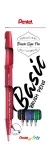 Pentel Sign Brush Pen rinkinys 4 skirtingų spalvų: juoda, raudona, mėlyna, žalia