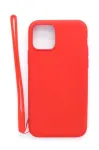 Evelatus Apple iPhone 11 Pro Soft Touch Silicone Case with Strap Red