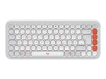 LOGITECH &bdquo;POP Icon Keys&ldquo; belaidė klaviatūra &ndash; Off White & Orange, QWERTZ voki&scaron;kas i&scaron;dėstymas