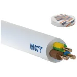 NKT YDYp 3x1.5 mm&sup2; 450/750V PVC maitinimo kabelis, 100 m ritė, baltas