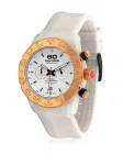 Bultaco H1PW43C-CW1 moteri&scaron;kas analoginis kvarcinis laikrodis 43 mm baltu guminiu dirželiu