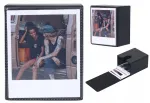 LOVEINSTANT dėžutė 100 nuotraukų laikymui &ndash; suderinama su Fuji Instax Wide, Square, Polaroid 600, Now &ndash; juoda su peržiūros langu