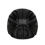 GLOV Satin Hair Bonnet juodas &ndash; satino plaukų gobtuvas garbanotiems ir su&scaron;ukuotiems plaukams, nuo trinties ir lūžinėjimo