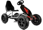 LEAN CARS Gokart B012 Inflatable Tires Black Pedal Go-Kart for Kids 3-8 Years