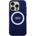 Audi IML Big Logo MagSafe Case iPhone 15 Pro 6.1 Navy Blue Hardcase