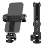 K&F Concept Tripod Mount Phone Holder su 1/4 colio sraigtu, 360&deg; sukimu, i&scaron;maniesiems telefonams, juodas