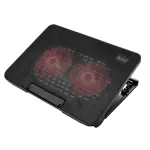 Au&scaron;inimo stovas ne&scaron;iojamam kompiuteriui SAVIO COS-02, 2 ventiliatoriai 14 cm, USB maitinimas, tinka iki 17,3 colių, juodas
