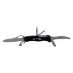 Daugiafunkcis peilis AZYMUT HK20018 &ndash; 9 įrankių kombinuotas įrankis, 420J2/3CR13 nerūdijantis plienas, sulankstytas 11 cm, 146 g, odinis dėklas, raktų žiedas