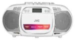 JVC RC-E451W ne&scaron;iojamas CD grotuvas su FM/AM radiju, AUX įvestimi ir bosu, baltas