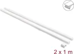 Delock lipnus kabelių kanalas su stumdomu dangteliu 24 x 14 mm su jungtimi - 1 m ilgio, 2 vnt., baltas