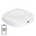 MOES ZHUB-C ZigBee 3.0 Ethernet/Wi-Fi i&scaron;manusis &scaron;liuzas (gateway) Tuya įrenginiams, suderinamas su Alexa ir Google Home
