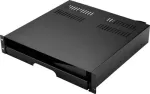 Renkforce RF-7112620 19 colių stovo stalčius 2U i&scaron;traukiamas spintelės gyliui nuo 500 mm juodas