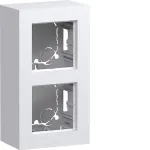 Hager WAD8210WM pavir&scaron;inio montavimo korpusas, 2 vietų, auk&scaron;tos versijos, poliarinės baltos spalvos