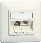 METZ CONNECT E-DAT modul 8/8(8) UP įleidžiama RJ45 jungčių dėžutė Cat.6A ekranuota, grynai balta 1309121002-E-90