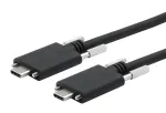 EXSYS USB 3.2 Gen 2x1 Type-C kabelis su fiksuojančiaisiais varžtais, 1,0 m, juodas EX-K1592V-1.0