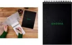 RHODIA GREENPAD spiralinis bloknotas A5+ su linijomis, juodas, 160x210mm, 90gsm, 80 lapų, 119929C