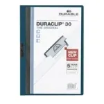 DURABLE DURACLIP 30 A4 dokumentų segtuvas su spaustuku, juodas (25 vnt. pakuotė) 220028