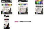 Pentel Arts Pointliner plonas ra&scaron;iklis, 0,4 mm, įvairių spalvų rinkinys, 6 vnt. S40-6