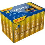 Varta Longlife AA (Mignon) LR6 &scaron;arminės baterijos 4106301134, 1,5 V, Cube 24 vnt. pakuotė