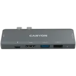 Canyon DS-5 USB 2.0 Type-C pilka SD kortelių skaitytuvas 60 Hz