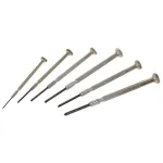 C.K Tools T4854P laikrodininko miniatiūrinių atsuktuvų rinkinys, 6 vienetai, plok&scaron;tieji 1.0/1.6/2.0/2.4 mm ir Phillips