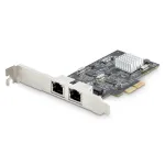 StarTech.com 2 prievadų 2,5 Gbps NBASE-T PCIe tinklo plok&scaron;tė su Intel I225-V, dviejų prievadų kompiuterio tinklo plok&scaron;tė, kelių gigabitų NIC, PCI Express serverio LAN plok&scaron;tė, darbalaukio Ethernet sąsaja