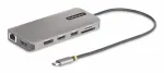 StarTech.com USB-C kelių monitorių adapteris, du 4K 60Hz + 4K 30Hz HDMI ir DisplayPort, 4 prievadų USB &scaron;akotuvas, 100W PD perdavimas, GbE, SD/MicroSD kortelių skaitytuvai