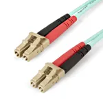 StarTech.com 1 m LC/UPC &ndash; LC/UPC OM4 daugiamodis &scaron;viesolaidinis kabelis, 50/125 &micro;m LOMMF/VCSEL, 100G, maži įterpimo nuostoliai, LSŽH