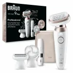 Braun Silk-&eacute;pil 9 Flex 9-360 3D epiliatorius su 40 pincetų, rožinė, balta