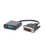 Vaizdo kabelio adapteris Gembird DVI-D (ki&scaron;tukas) į VGA (lizdas) 0,2 m, juodas