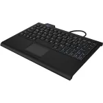 Klaviatūra KeySonic KSK-3210ELU (DE) laidinė USB QWERTZ voki&scaron;ka juoda