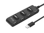Equip 7-Port USB 2.0 Hub, 7x USB 2.0, 480 Mbit/s, juoda