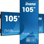 IIYAMA LH10551UWS-B1AG Skaitmeninės reklamos ekranas 105 colių (2,67 m) LED 500 cd/m&sup2; UltraWide 5K HD juodas 24/7