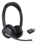Yealink WH64 Hybrid Dual UC belaidė ausinė ant galvos, DECT+Bluetooth, biuro/kontaktų centro, juoda