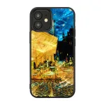 Apsauginis dėklas iKins Apple iPhone 12 mini &ndash; juodas &bdquo;Cafe Terrace&ldquo; dizainas