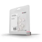 Lindy USB Type-C prievadų blokatoriai (be rakto) &ndash; 10 vnt., rožiniai